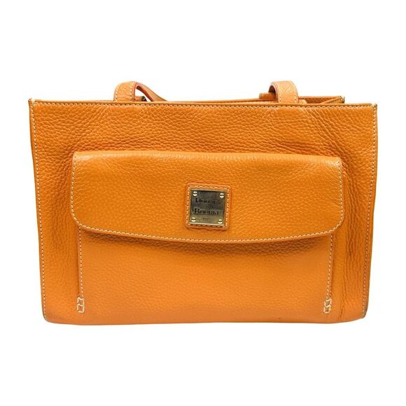 Vintage Dooney & Bourke Janine Pebbled Leather Satchel Bag 11.5” x 8.5” x 4.25” - Picture 2 of 15